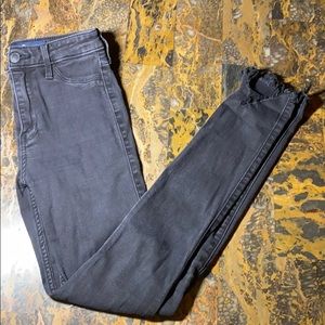 ultra high rise black hollister jeans